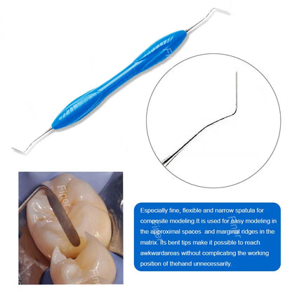 New 5pcs Dental Composite Resin filling Spatula Aesthetic restoration kit Silicone Handle  Dental Surgical Instrument