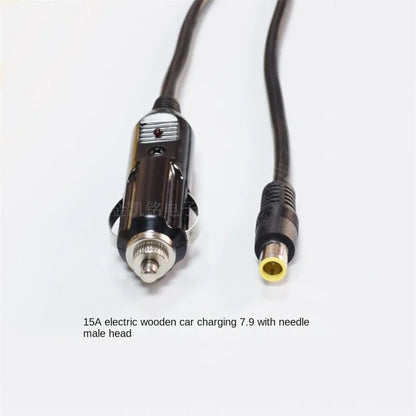 1m High-Temperature Resistant Cigarette Lighter To DC7.9*5.5mm Male Plug with Pin 1mm² 12V15A Car Charger Power Cable