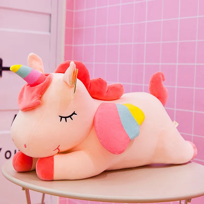 1pcs Angel Rainbow Unicorn Doll Plush Toy Large Ragdoll Doll Sleeping Pillow Girls Kids Gift Drop Shipping