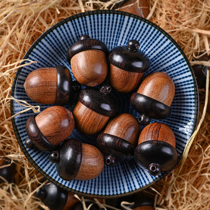 1PC Solid Wood Pill Box Mini Sandalwood Rescue Pill Box Portable Tablet Storage Sealed Jar Outdoor First Aid Tool