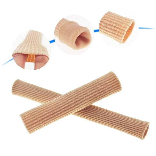 15cm Silicone Tube Toe Gel Protector Cover Finger&Toe's Fabric Gel Bandage Corns Blisters Calluse Pain Relief Soft Pads Insoles