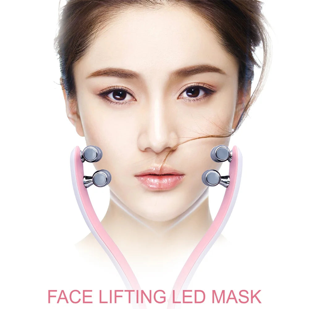 EMS Face Lifting Roller Double Chin V Face Shape Facial Massager Chin Cheek Slim Slim Face Lifting Belt Skin Care Tool