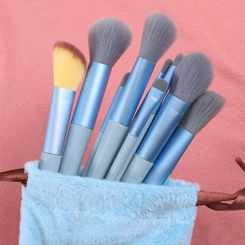 13PCS Makeup Brushes Set Make Up Concealer Brush Blush Powder Brush Eye Shadow Beauty Make Up Tool Highlighter Foundation Brush