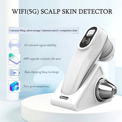 Wireless WIFI Facial Skin Analyzer Scalp/Hair follicle Detection Testing Analysis Magnifier UV Body Skin Analyzer 50X/200X