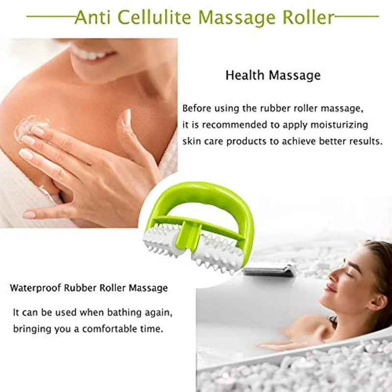 Manual Two-Wheel Roller Massage Fast Anti Cellulite Roller Beauty Massager Anti Cellulite Roller Health Care Cellulite Massage