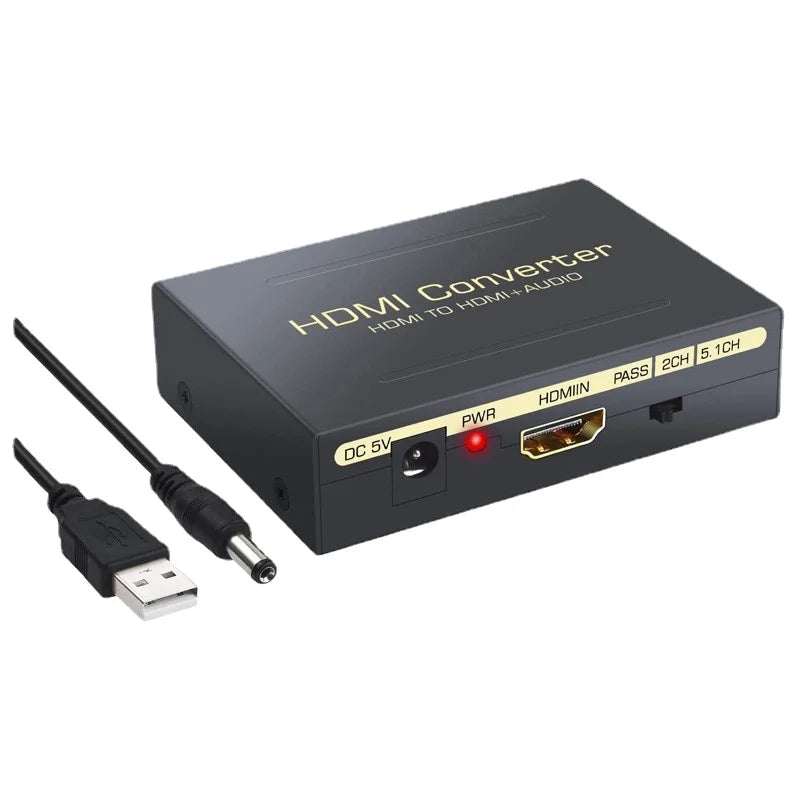 Source factory HDMI audio splitter, HD audio converter, fiber optic signal converter