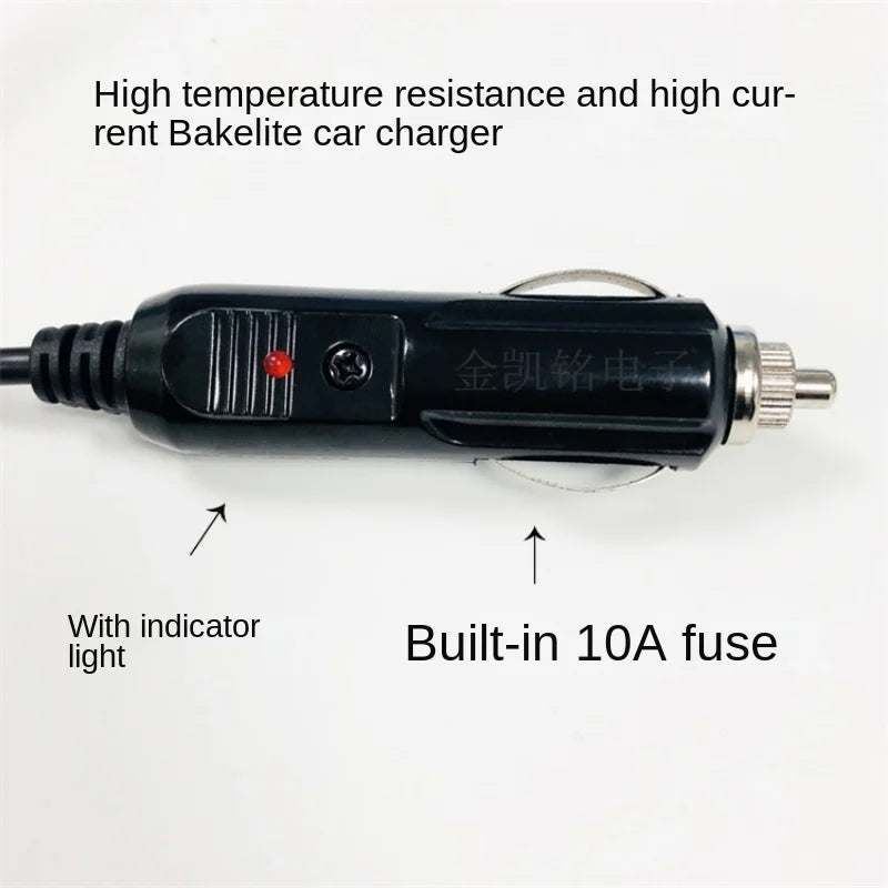 10A 12V Cigarette Lighter Car Charger Power Cable, Thickened Pure Copper 0.75mm², Single-Headed Cigarette Lighter Male Plug