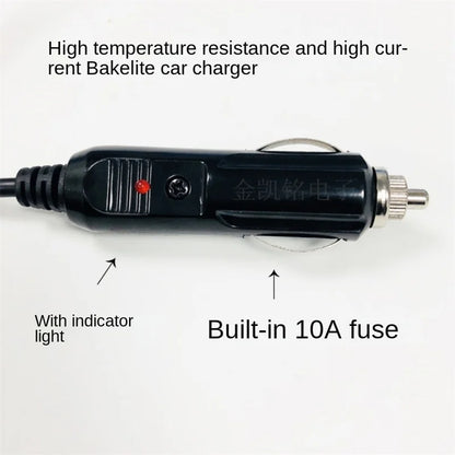 10A 12V Cigarette Lighter Car Charger Power Cable, Thickened Pure Copper 0.75mm², Single-Headed Cigarette Lighter Male Plug