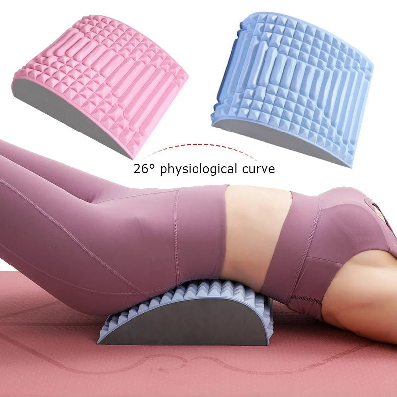 1pc Memory Pillow Lumbar Massage Stretcher Waist Stretch Muscle Relax Relax Yoga Open Shoulder Back Auxiliary Exercise Corrector