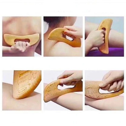 BXA Wooden Scraping Board Massage Gua Sha Tool Slimming Guasha Massage Board Gua Sha Scraper Body Massage Therapy Tool