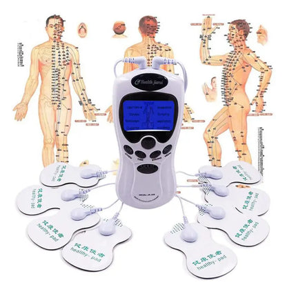 Set 2/4 way Electrode Pads Electric Tens Massage Machine Acupunture Digital Therapy Pulse Stimulator Full Body Slimming Massager