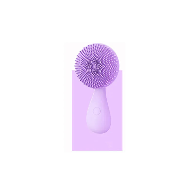 SJ01 Silicone Ultrasonic Facial Brush Cleansing Brush Face Body Cleanser 4 Modes with Rotating Magnetic Beads Skin Rejuvenation