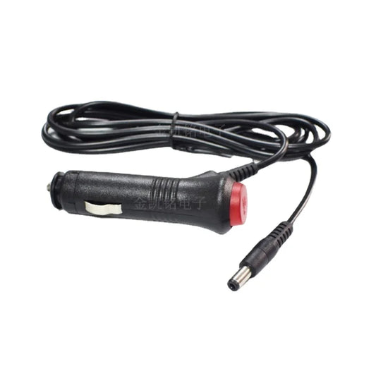 0.3mm² Cigarette Lighter Male To DC5.5*2.1mm Female Cable, 12V 3A, Black, Car Charger Cable, 1.8m