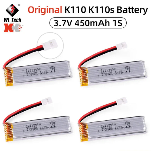 Wltoys RC Battery K110 K110s Battery 3.7V 450mAh 1S with Ph2.54 Plug for XK V977 V930 Helicopter RC Parts Accessory