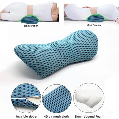 1pack Memory Foam Cushion Protect Lumbar Ergonomic Pain Support Side Back Back Relief Cushion Orthopedic Cushion Sleep