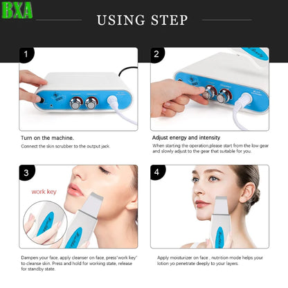 MINI Blackhead Acne Spots Remover Skin Scrubber Powerful Ultrasonic Facial Deep Cleaning Peeling Beauty Care lifting Massagr