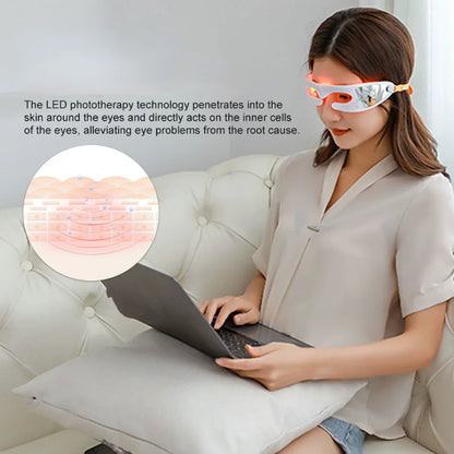 Phototherapy Eye Massager Anti Wrinkle Eye Massage Anti Aging Eye Care LED Hot Massage Rechargeable Massage Eye Beauty Tools