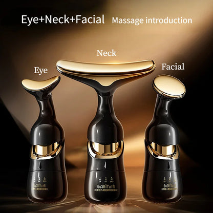 NEW Face Massager 3 In 1 Facial Lifting Neck Facial Eye Massage EMS Microcurrent Beauty Skin Tightening Machine Anti Aging