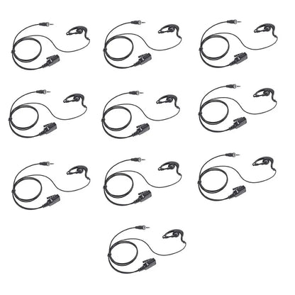 10PCS YAESU 1 Pin 3.5mm Ear Hook Earpiece PTT Mic Headset Microphone for Vertex VX-6R VX-7R FT-270 FT-270R VX-127 VX-170 Radio