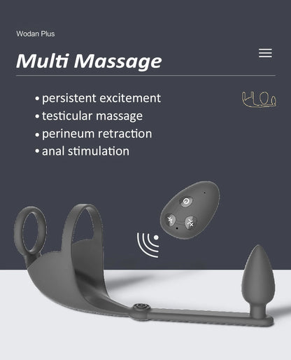 Anal Butt Plug Cock Penis Ring Prostate Vibrator Testicle Massage Remote Control Male Masturbator Cocking Sex Toy For Adults 18