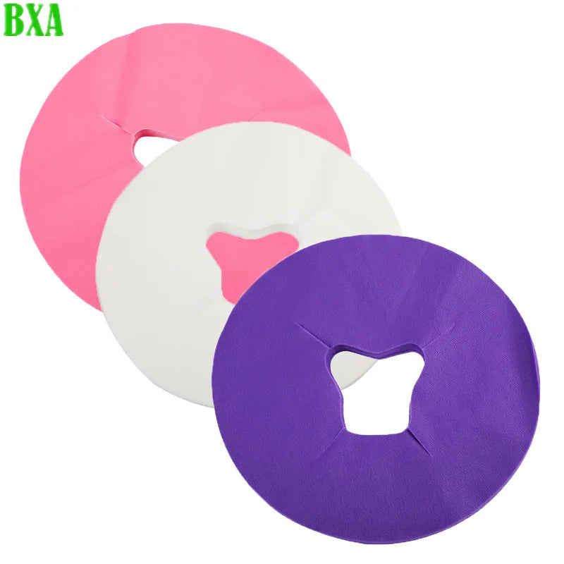 BXA Disposable Face Pad 100pcs Massage Table Sheets Headrest Pads Face Pillow Cover Cushion Cover Massage Face Cradle Table