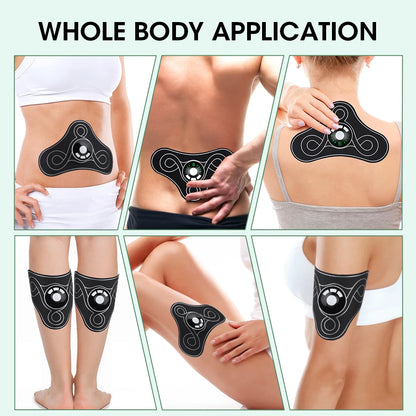 Mini Body Massager Rechargeable Back Shoulder Neck Waist Electric Muscle Stimulator Micro Current Pulse Massager