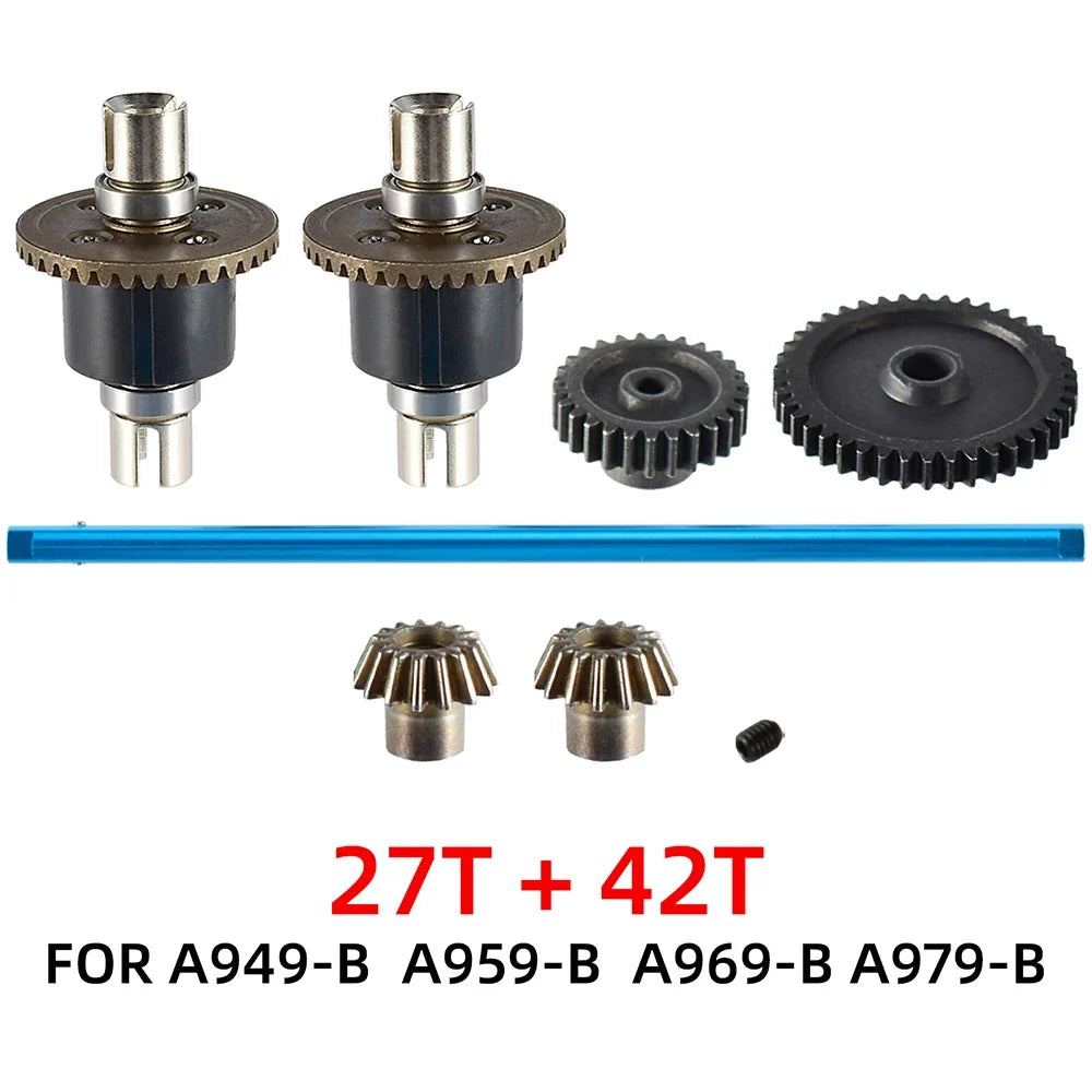 Wltoys 1/18 Front/Rear Complete Differential +Central Driving Shaft +Reduction Gear A949-B A959-B A969-B A979-B