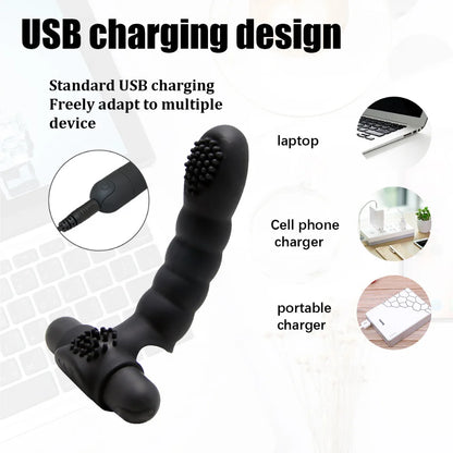 Soft Silicone USB charging 10-Frequency Vagina Clitoris G-Spot Stimulator Finger Vibrators Masturbator Sex Toys For Woman