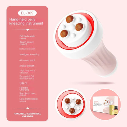 Rubbing Belly Instrument Handheld Portable Fully Automatic Massage Fat Rubbing Belly Massage Tool Vibration Abdominal Massager