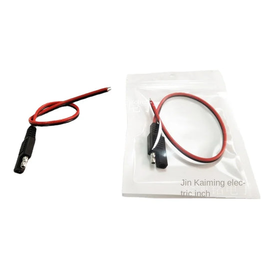 10A Solar Battery Car Battery Plug Cable 18AWG 0.75mm² with Packaging SAE Power Cable 0.3m