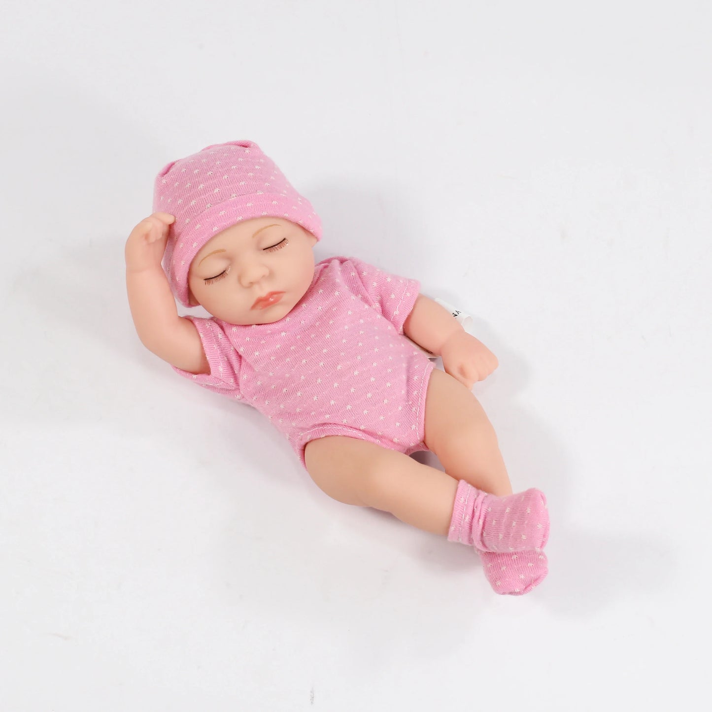 19cm Silicone Reborn Dolls Lifelike Reborn Baby Toys Waterproof Doll Cute Mini Sleep Soother Doll for Girls Birthday Gift