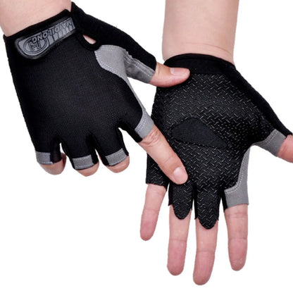 Hot Cycling Anti-slip Anti-sweat Male Female Half Finger Gloves Breathable Shockproof Sports Gloves Cycling Cycling Gloves