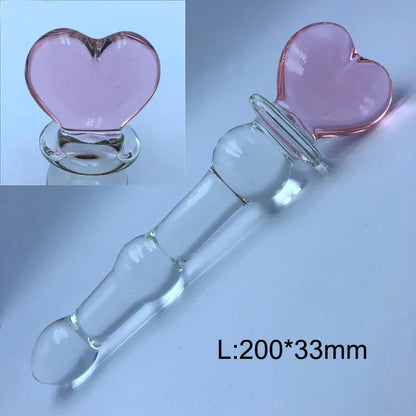 1PCS Anal Sex Toys Magic Wand Crystal Glass Stick Fake Parasol Anal Plug(L/XL) Masturbation Dildos Sex Toy for Women Men Female