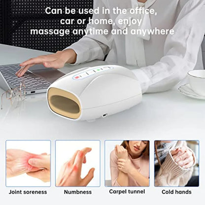 Wireless Hot Compress Palm Massage Electric Hand Massager Relief Arthritis Pain Finger Massage Care Therapy Tool Air Compression