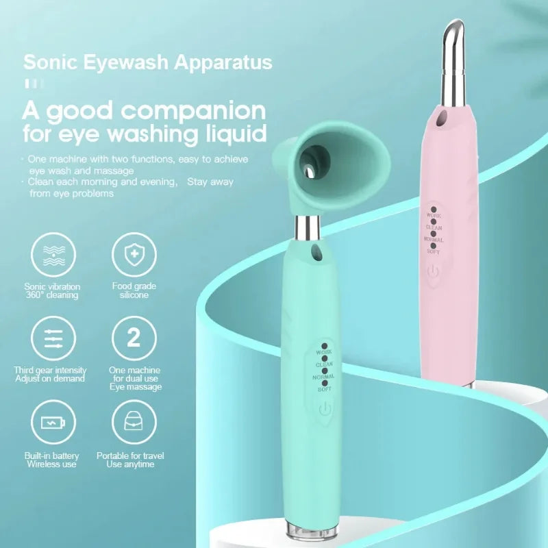 NEW Electric 3 IN 1 Eye Care Ultrasonic Eye Wash Acoustic Eye Wash Relieve Eye Fatigue Moisturize Eyes Beautify Eyes