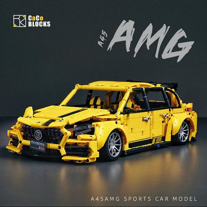 1870PCS Technical MOC Benzs AMG Car Building Blocks Yellow Assemble Bricks Hatchback Vehicle Toys Gifts for Children Kids