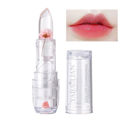 1pc Magic Jelly Flower Lipstick Temperature Changing Lip Blam Transparent Moisturizing Lip Gloss Korean Cosmetic Tools Wholesale