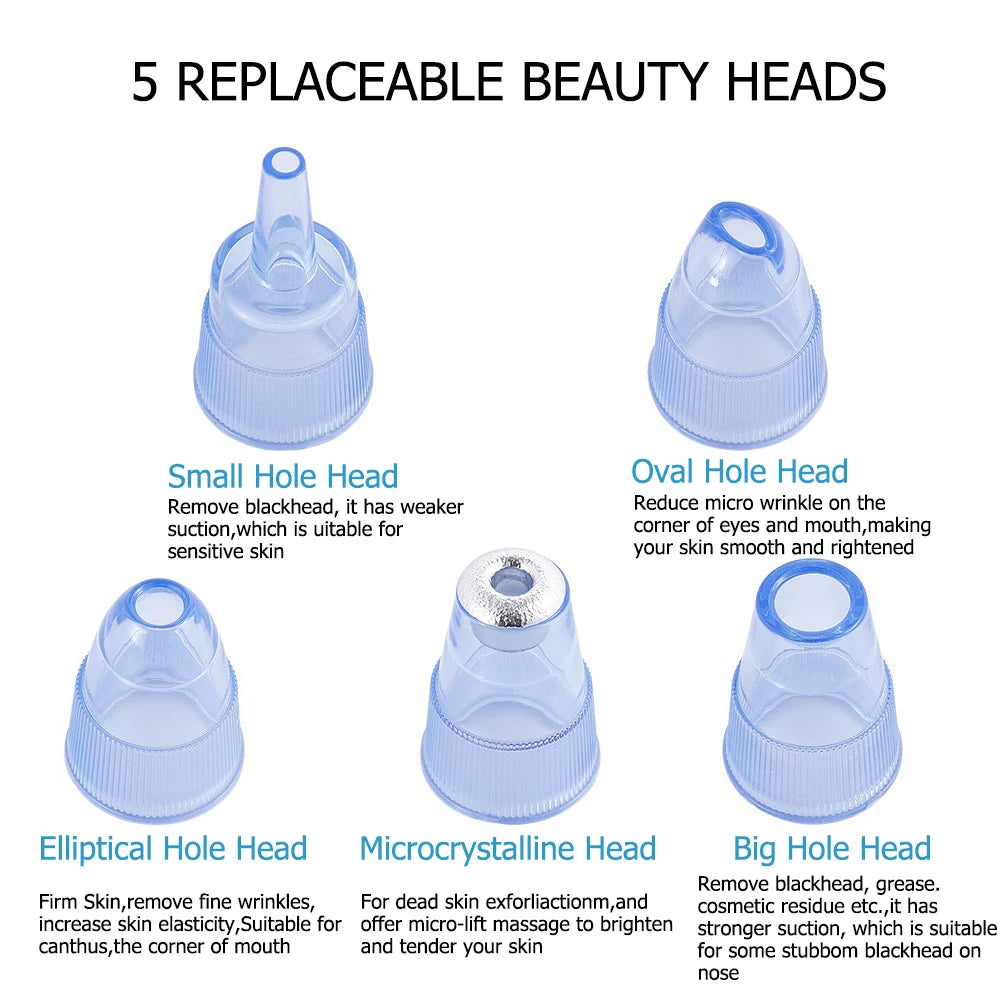 Blackhead Remover Vacuum Electric Nose Beauty Face Deep Cleansing Skin Care Vacuum Black Spots Acne Pore Cleaner Pimple Tool