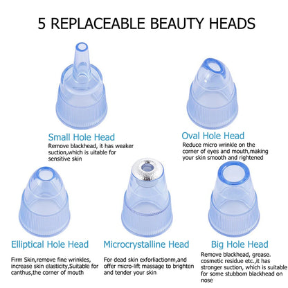 Blackhead Remover Vacuum Electric Nose Beauty Face Deep Cleansing Skin Care Vacuum Black Spots Acne Pore Cleaner Pimple Tool