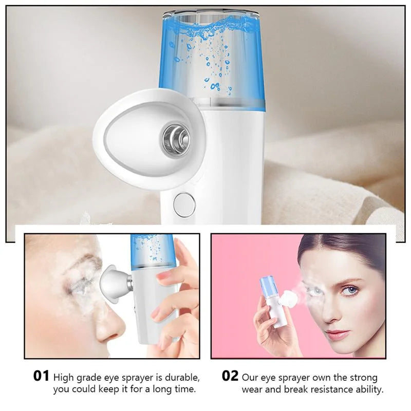 NEW 40ml Eye Care Nano Spray Moisturizing Water Mist Steam Engine Rechargeable Eye Wash Beauty Mask Steam Engine Spray