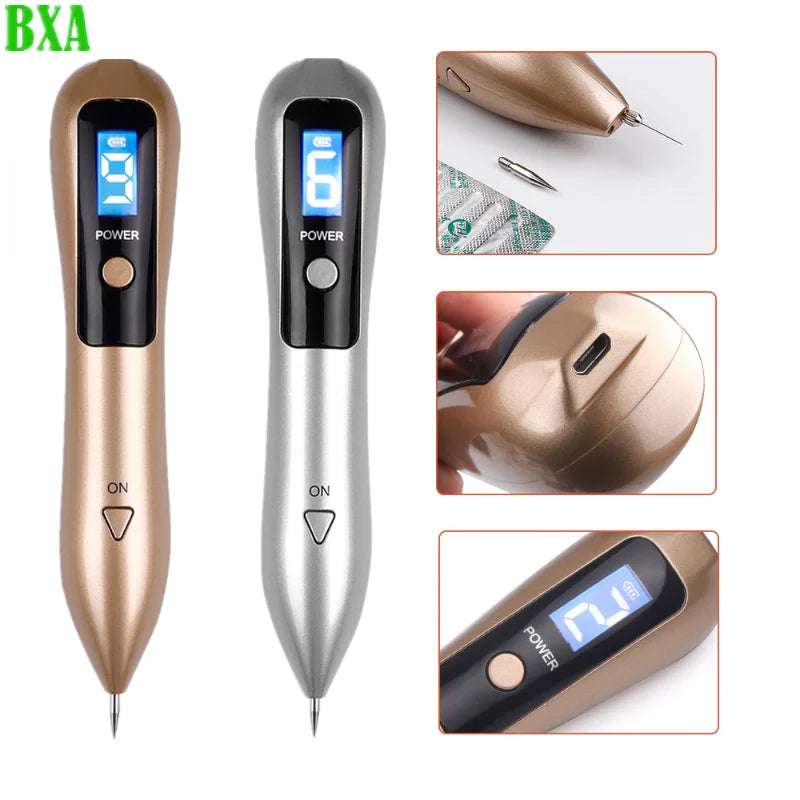 New LCD Plasma Pen Laser Spot Removal Pen Mole Removal Dark Spot Remover Point Pen Skin Wart Tag Tattoo Removal Beauty Tool