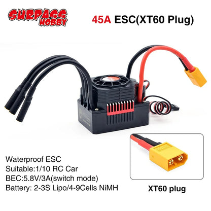 SURPASSHOBBY ESC 150A 80A 120A 25A 35A 45A 60A Waterproof for 1/8 1/10 1/12 RC Car Brushless Motor