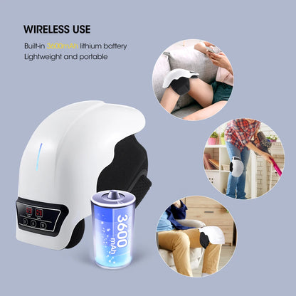 NEW Soft Smart Hot Compress Knee Relaxation Massager Kneecap Infrared Therapy Elbow and Shoulder Massager for Joint Muscle Relax