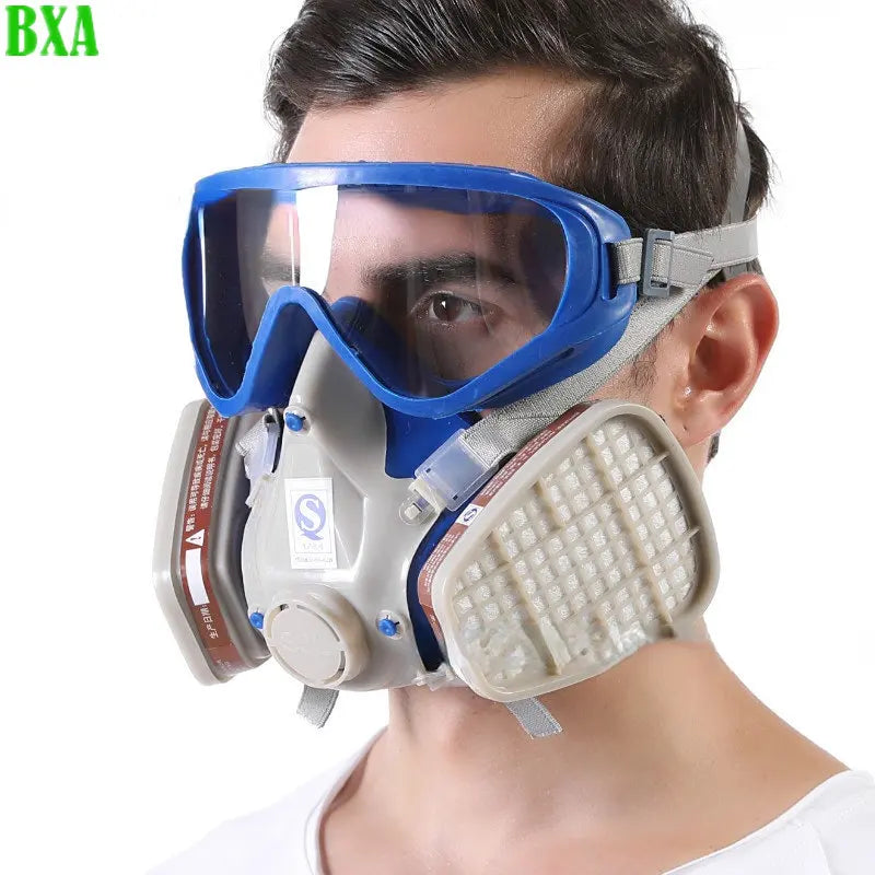 Protection Respirato Dust Filter Gas Mask Industrial Painting Spraying Facepiece Respirator Safety Glasses To Prevent Splashing