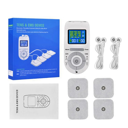 BXA 12 Modes Electrical Tens Machine Massager Unit for Muscle Relax Pulse Massage EMS Muscle Stimulation Tens Electroestimulador