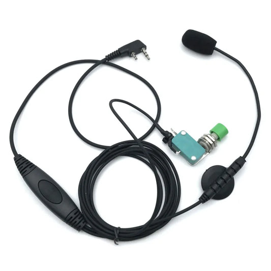 2 Pin K-head Hands-free Finger PTT Mic Microphone for Baofeng UV-5R 888S Kenwood TYT Wouxun Walkie Talkie Motorcycle Car Radio