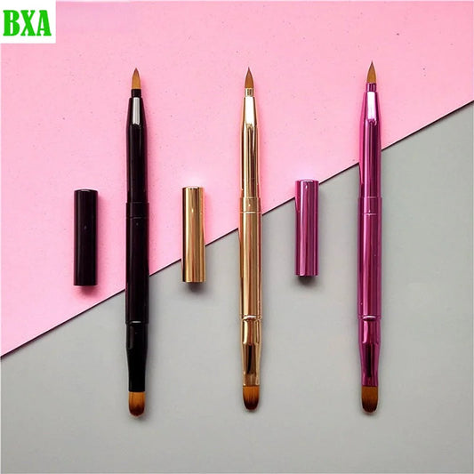 1PCS Retractable Lip Makeup Brush Lipstick Lip Gloss Brush Telescopic Dual Use Lip Eyeshadow Brush Beauty Tools With Protect Cap