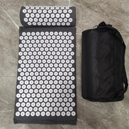 Yoga Acupressure Mat Yoga Shiatsu Pad Neck Back Foot Massager Pain Pressure Relief Massage Pad Massage Cushion Pad