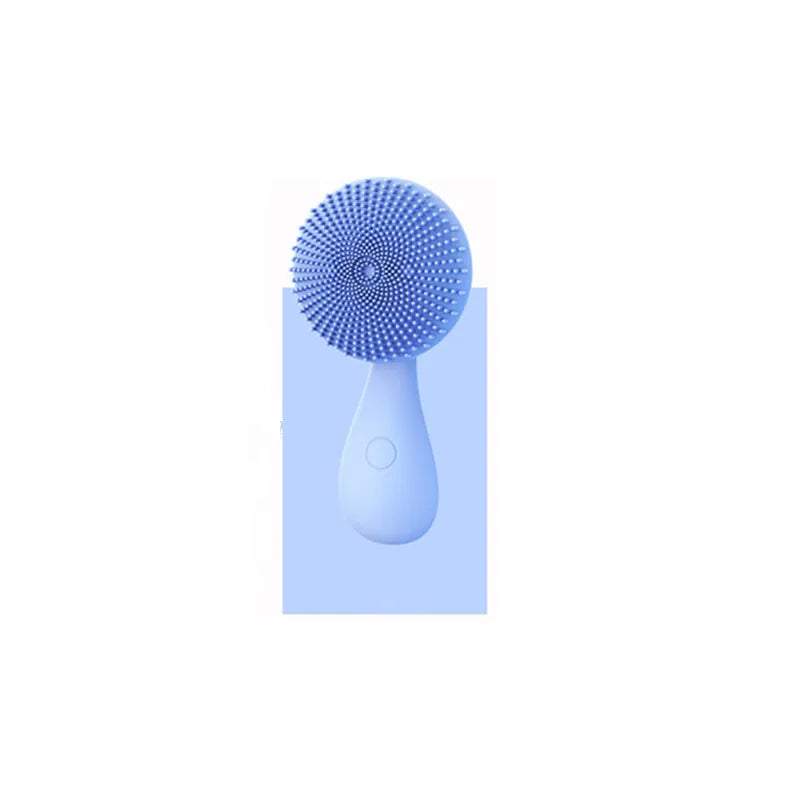 SJ01 Silicone Ultrasonic Facial Brush Cleansing Brush Face Body Cleanser 4 Modes with Rotating Magnetic Beads Skin Rejuvenation