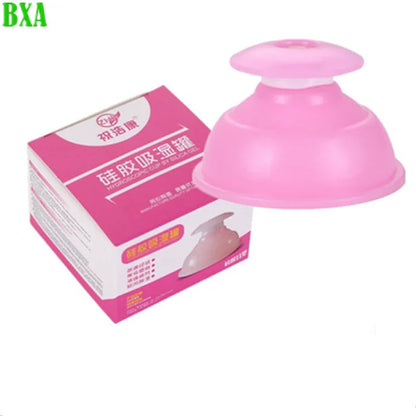 BXA Silicone Vacuum Cup Body Massager Anti Cellulite Vacuum Cans Silicone Suction Cups Back Neck Full Body Massage Helper